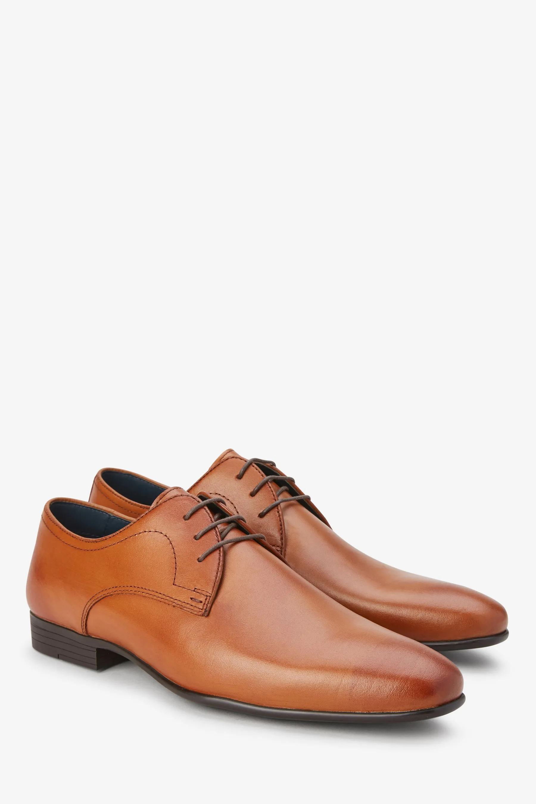 Scarpe Derby in pelle tinta unita     